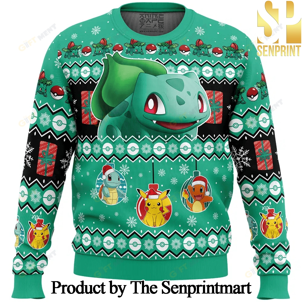 Bulbasaur I Choose You Pokemon Woolen Christmas Ugly Sweater SEN0248