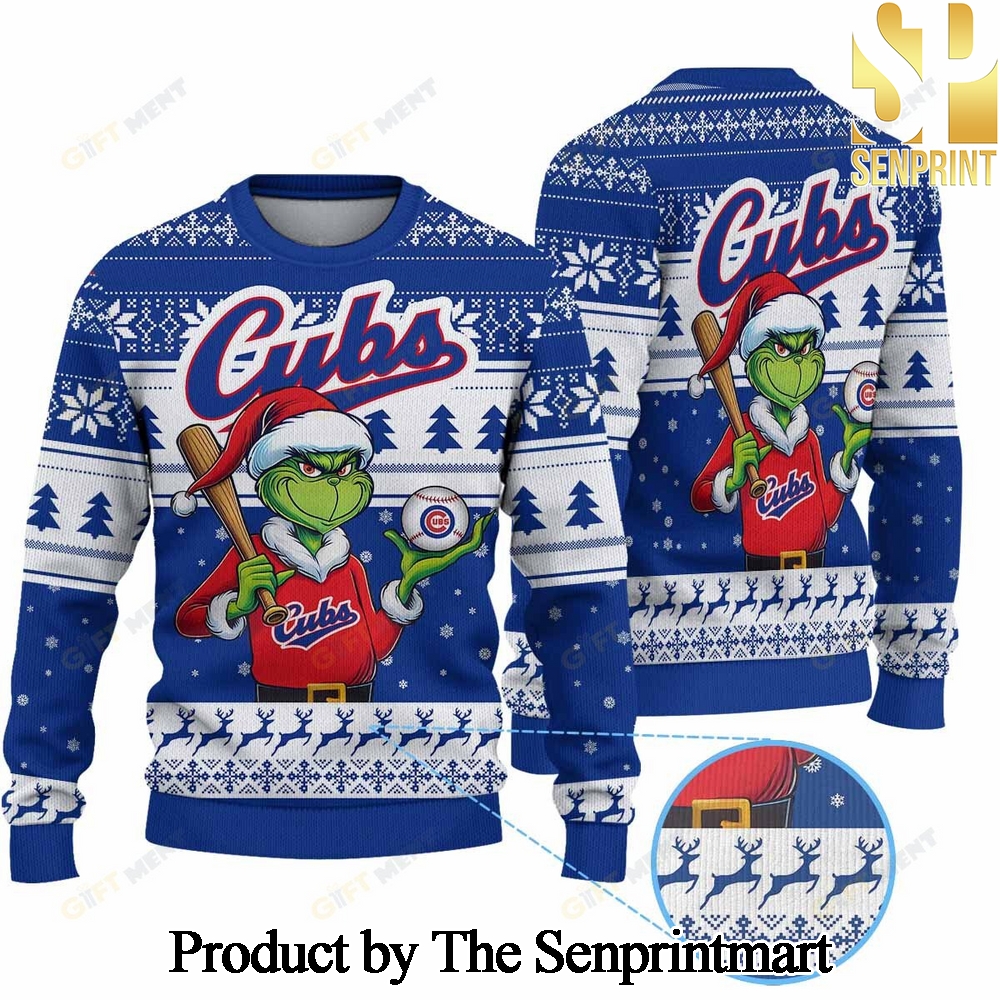 Chicago Cubs MLB Knitting Pattern Ugly Christmas Sweater SEN0309