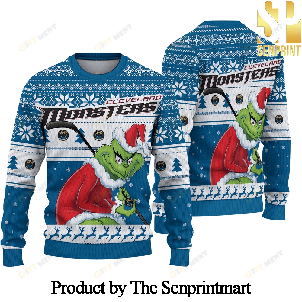 Cleveland Monsters Grinch For Christmas Gifts Ugly Christmas Sweater SEN0714