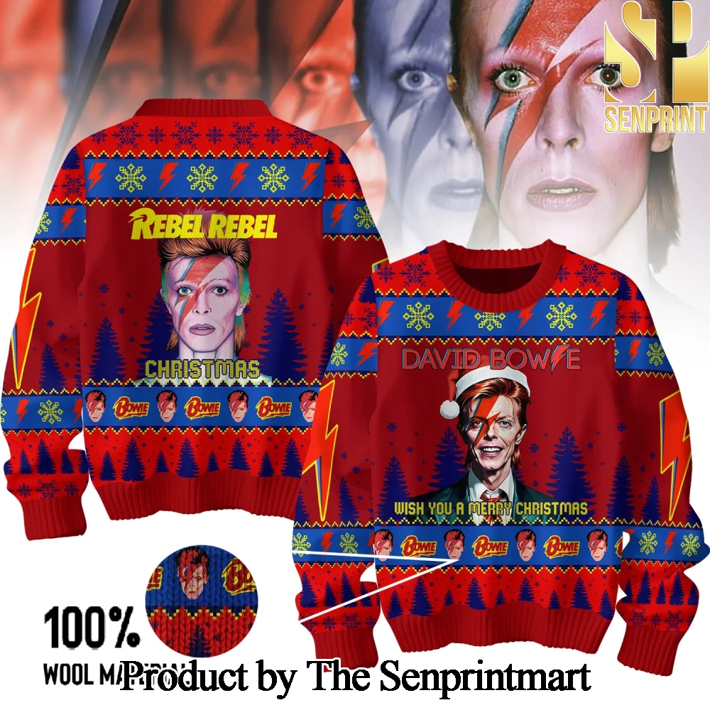 David Bowie Ugly Christmas Sweater SEN0156