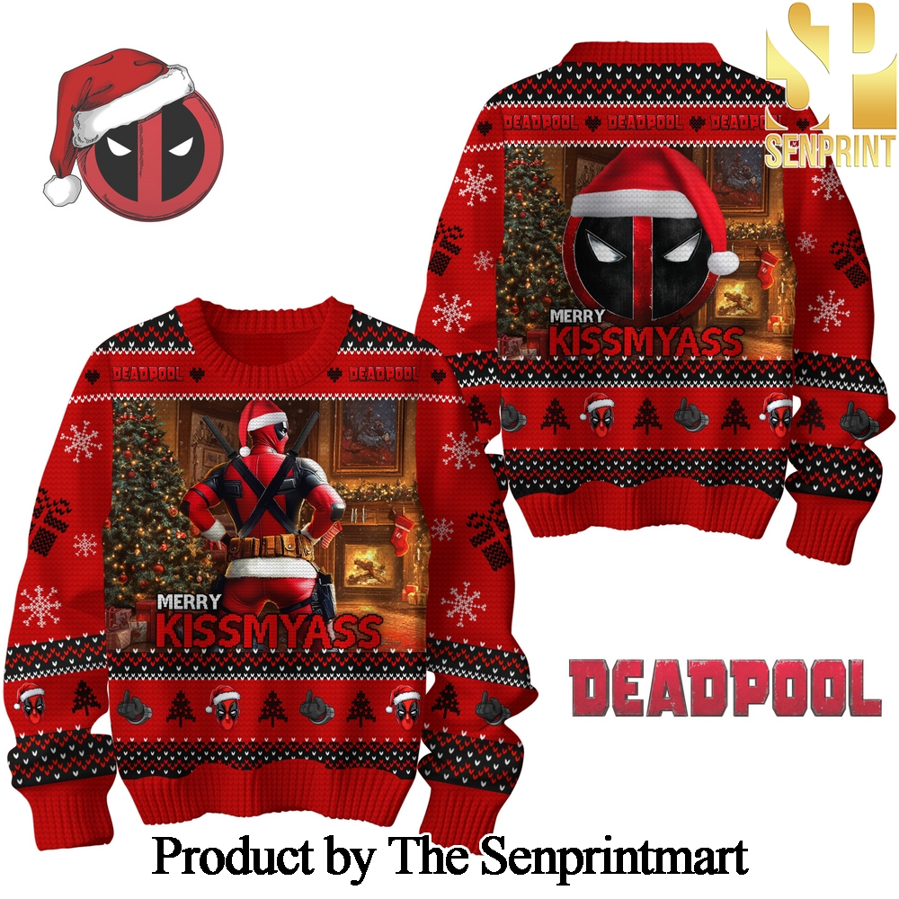 Deadpool For Christmas Gifts Ugly Christmas Wool Knitted Sweater SEN0127