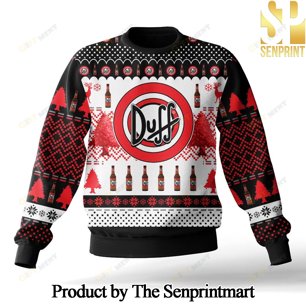 Duff Beer Ugly Xmas Wool Knitted Sweater SEN0410