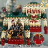 Elvis Presley 3D Knitting Pattern Ugly Christmas Sweater SEN0183