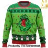 Ghostbusters Slimer Knitting Pattern Ugly Christmas Holiday Sweater SEN0352