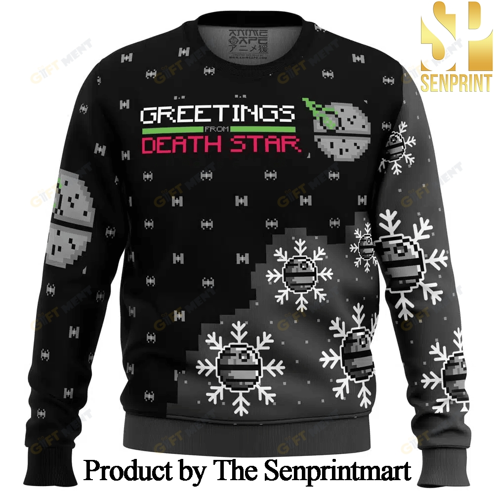 Greetings from Death Star Star Wars For Christmas Gifts Christmas Ugly Wool Knitted Sweater SEN0193