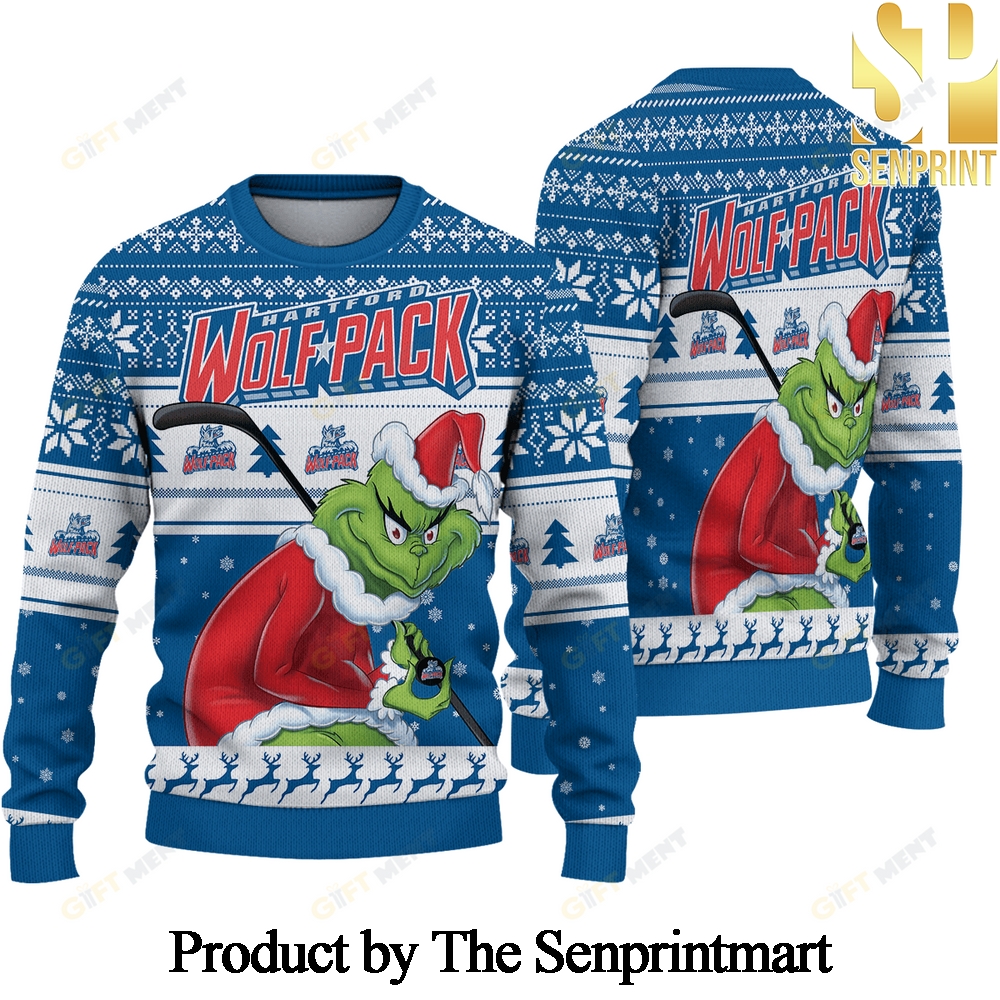 Hartford Wolf Pack Grinch For Christmas Gifts 3D Printed Ugly Christmas Sweater SEN0719