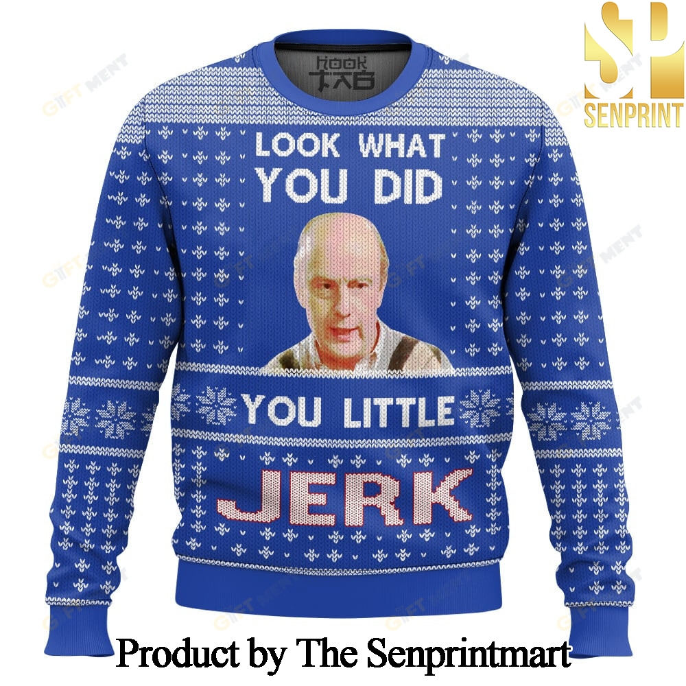 Home Alone You Little Jerk Meme Christmas For Christmas Gifts Ugly Christmas Holiday Sweater SEN0318