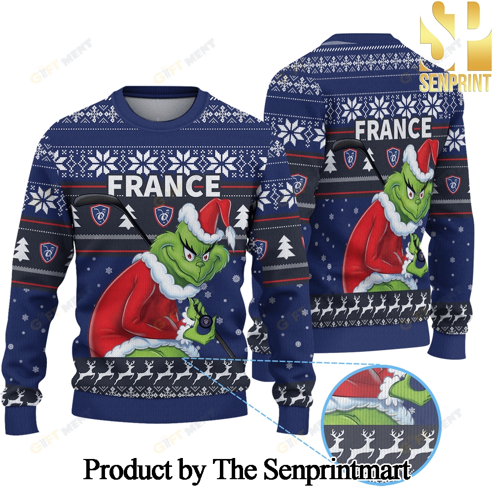 ICE france ice Hockey x Grinch Woolen Christmas Sweater SEN0146