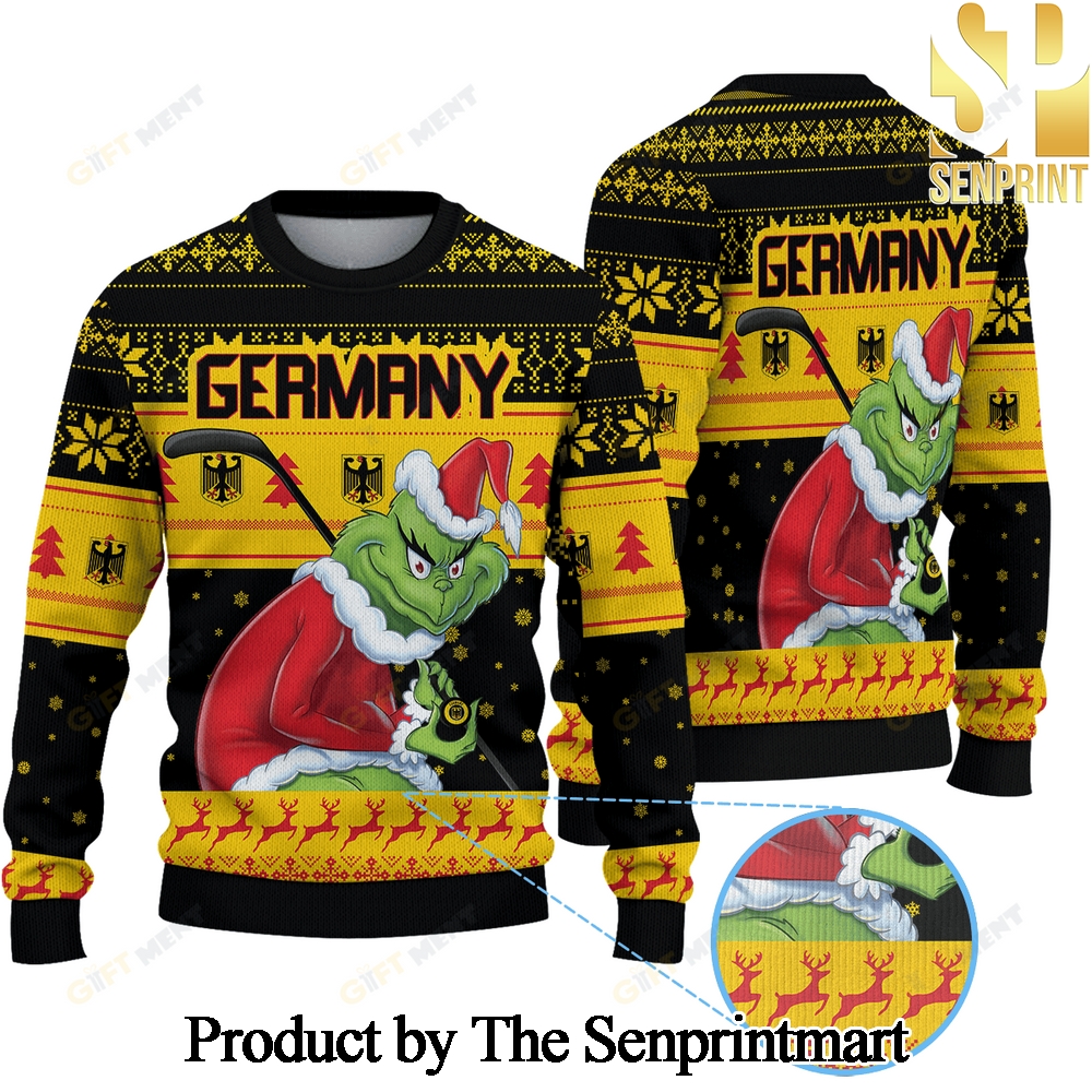 ICE Germany ice Hockey x Grinch Ugly Wool Sweater SEN0145