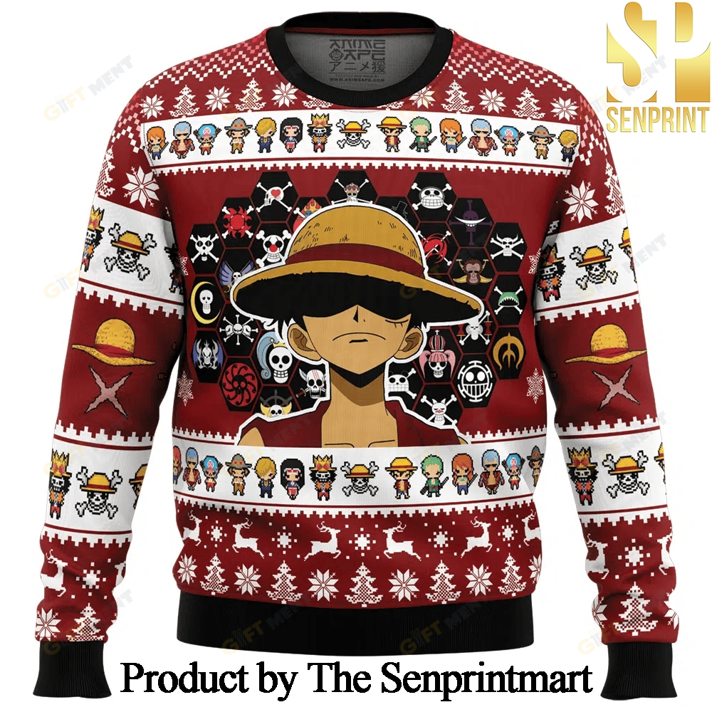 Jolly Rogers One Piece Ugly Xmas Wool Knitted Sweater SEN0221