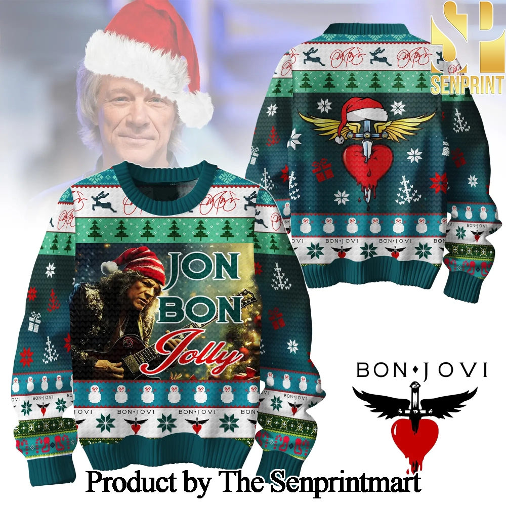 Jon Bon Jovi For Christmas Gifts Christmas Ugly Wool Knitted Sweater SEN0151