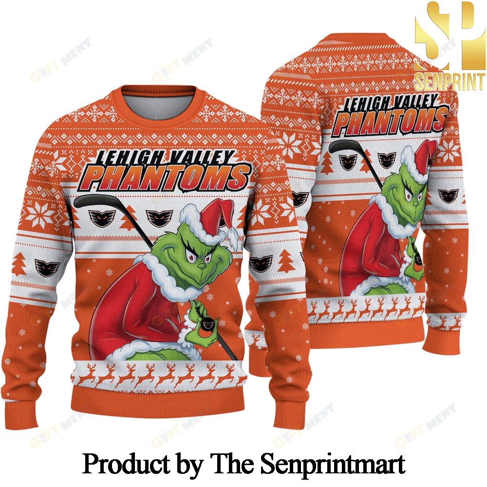 Lehigh Valley Phantoms Grinch 3D Printed Ugly Christmas Sweater SEN0707