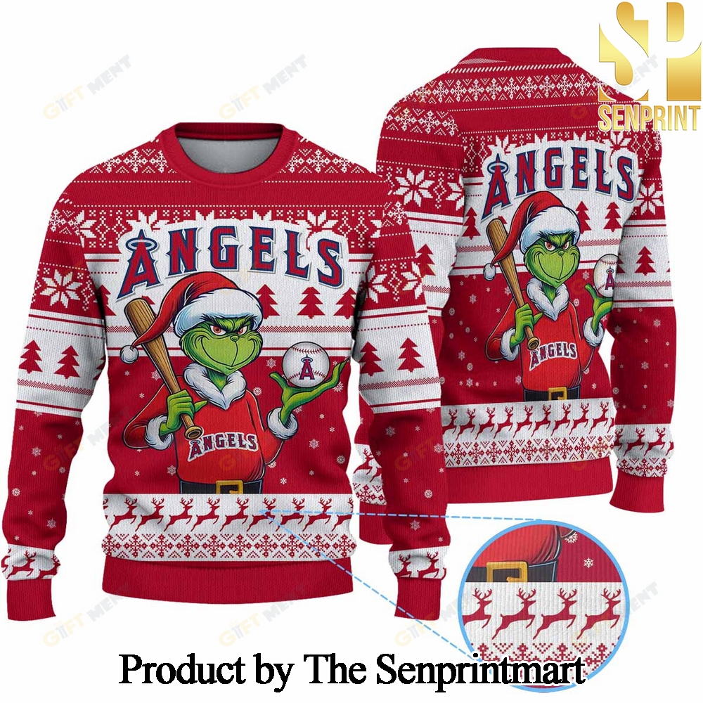 Los Angeles Angels MLB Knitting Pattern Ugly Christmas Sweater SEN0288