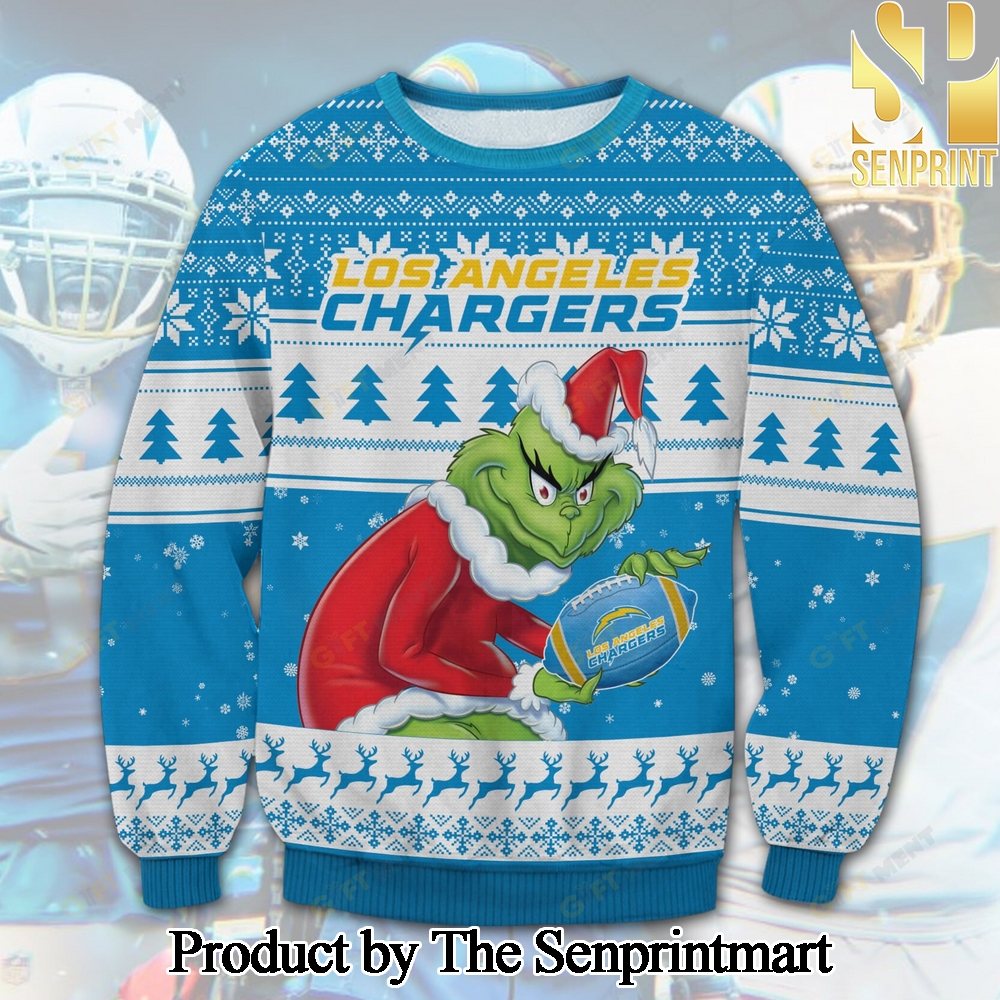 Los Angeles Chargers Grinch Ugly Wool Sweater SEN0733