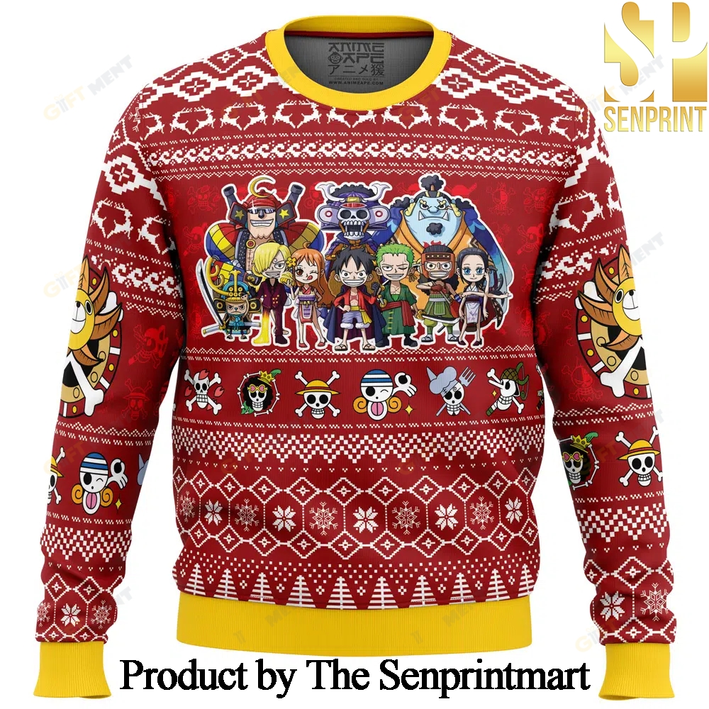 Merry Mugiwara Pirates One Piece Christmas Ugly Wool Knitted Sweater SEN0223