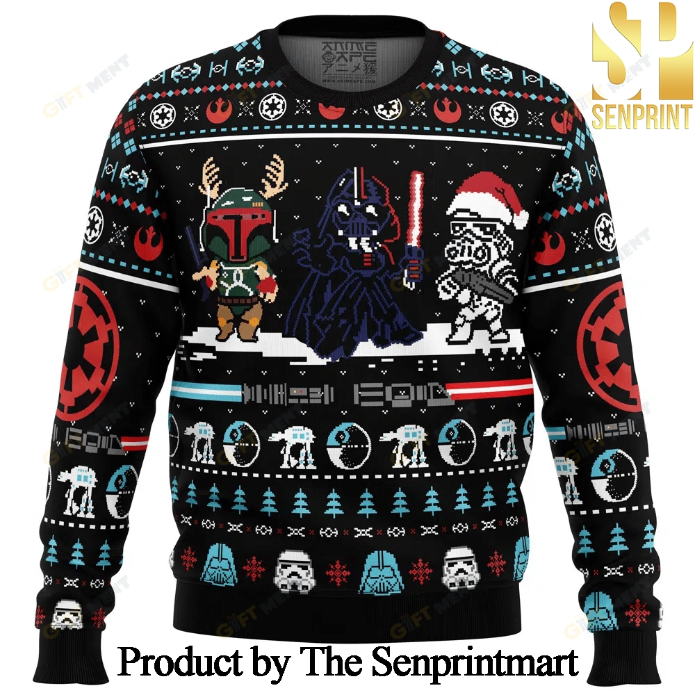 Merry Xmas Star Wars Knitting Pattern Ugly Christmas Sweater SEN0204