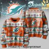 Miami Dolphins Grinch Knitting Pattern Ugly Christmas Holiday Sweater SEN0730