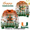 Miami Dolphins Grinch Knitting Pattern Ugly Christmas Holiday Sweater SEN0730