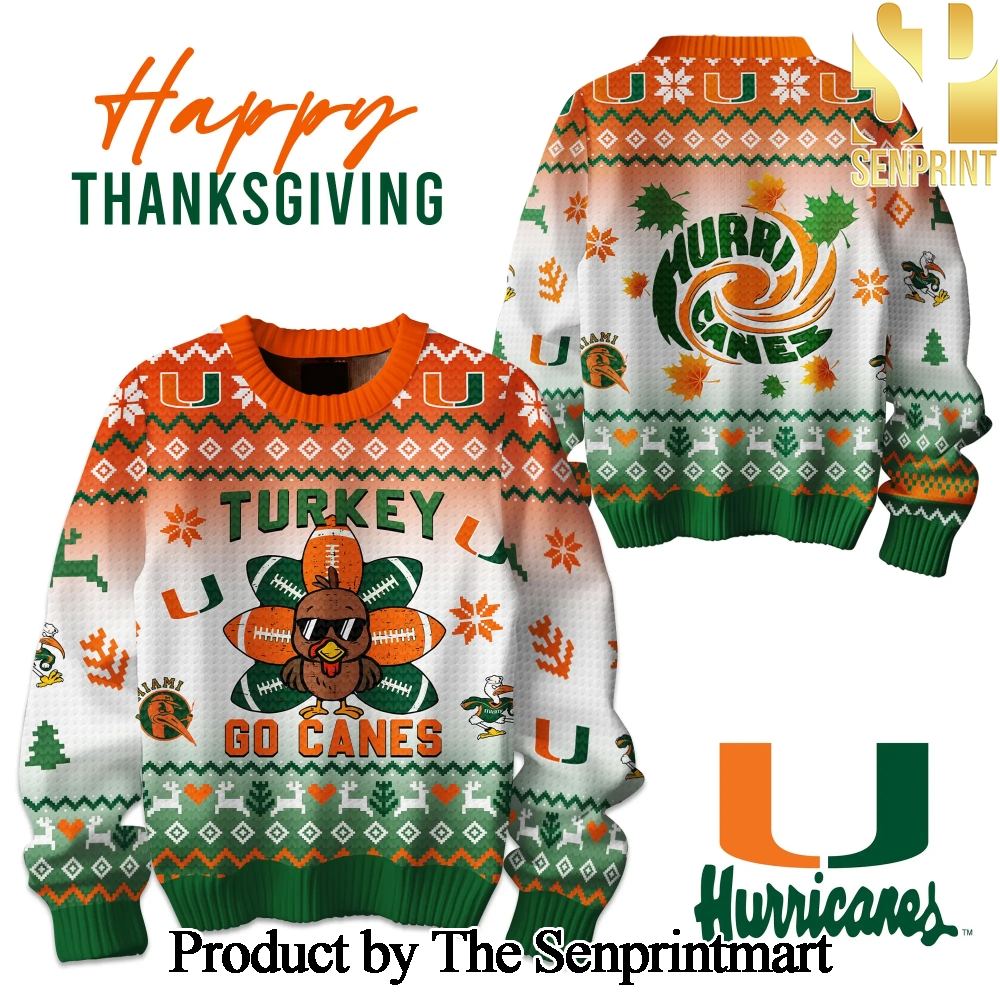 Miami Hurricanes Woolen Christmas Sweater SEN0146