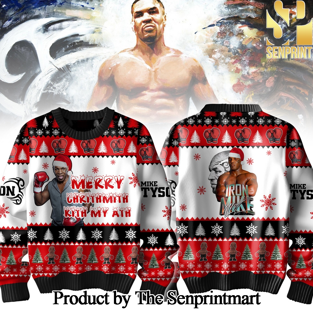 Mike Tyson Ugly Xmas Wool Knitted Sweater SEN0158