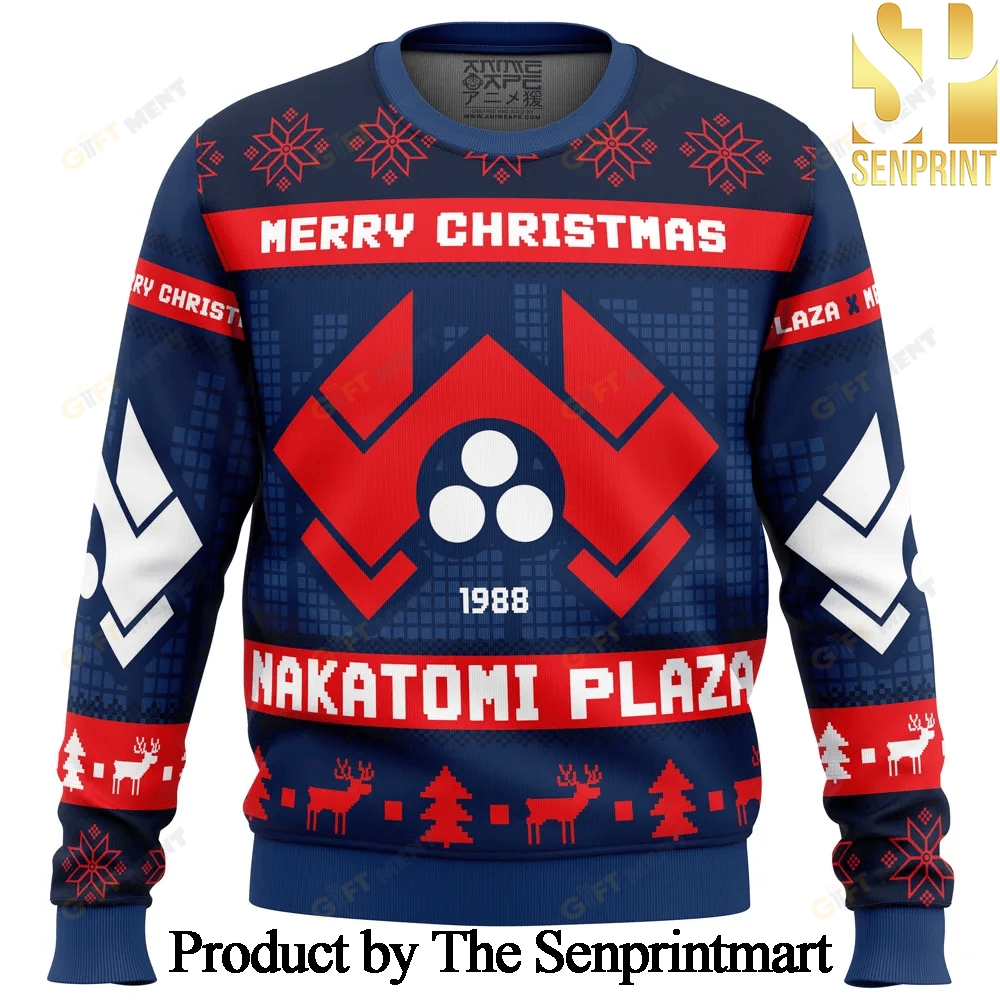 Nakatomi Plaza Die Hard Ugly Christmas Wool Knitted Sweater SEN0241