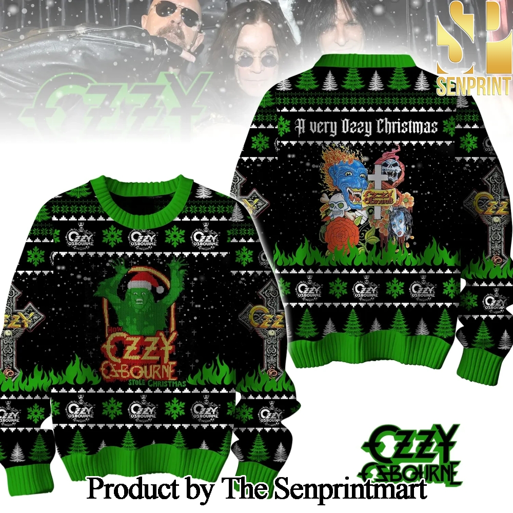 Ozzy Osbourne For Christmas Gifts Ugly Christmas Wool Knitted Sweater SEN0148