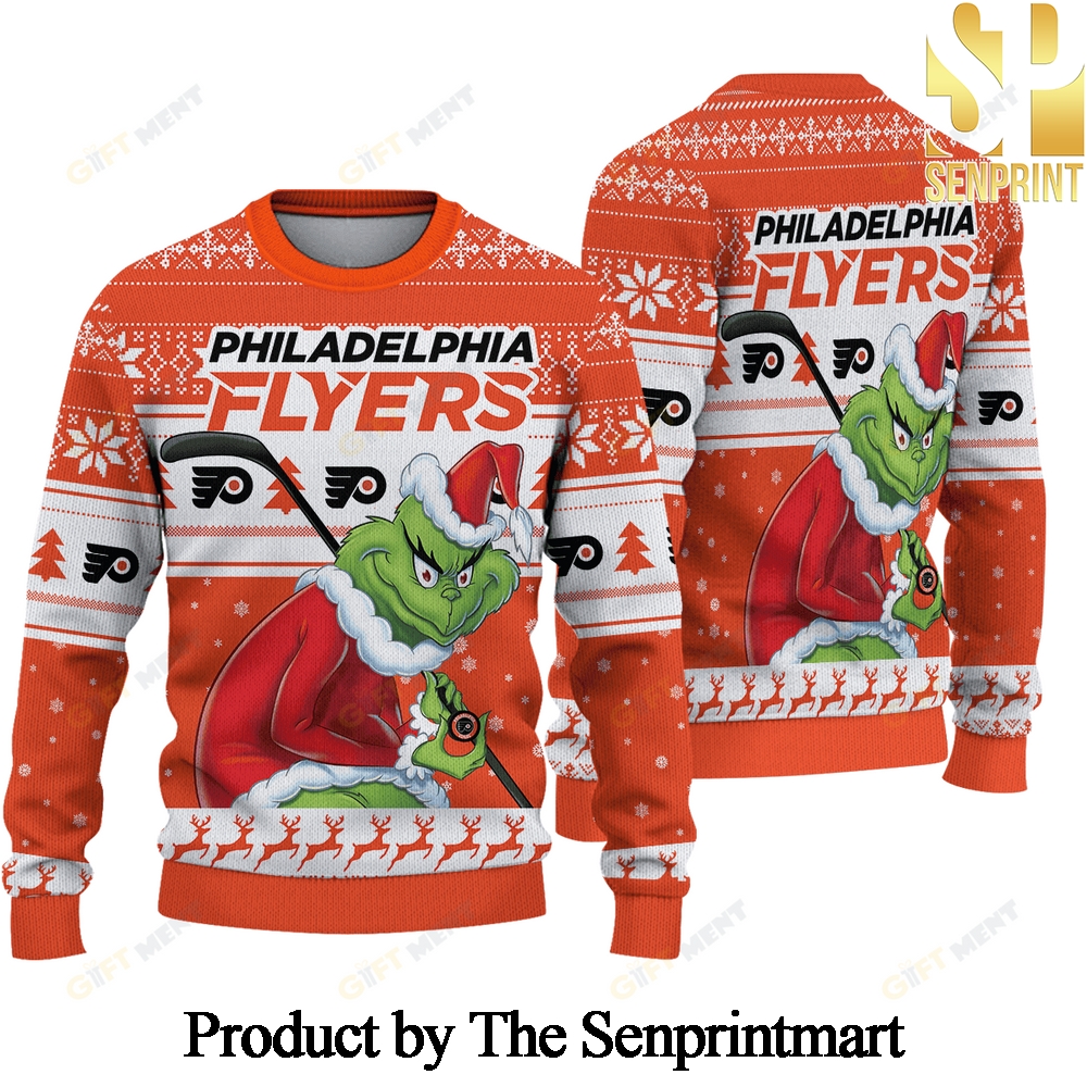 Philadelphia Flyers For Christmas Gifts Knitting Pattern Sweater SEN0573