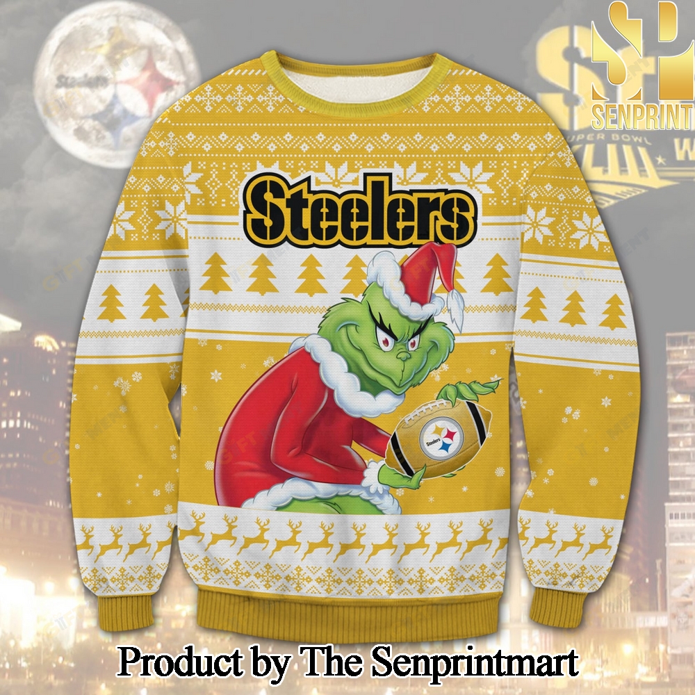 Pittsburgh Steelers Grinch Ugly Christmas Holiday Sweater SEN0747