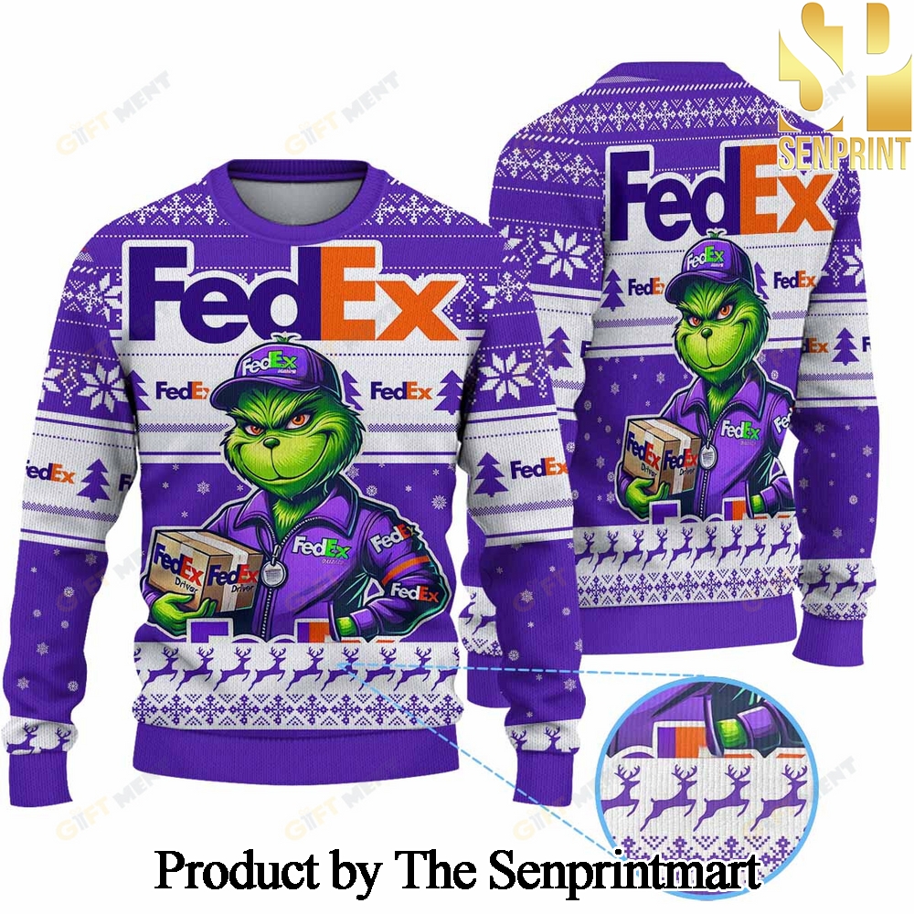 Premium Fedex Grinch Ugly Christmas Sweater SEN0156