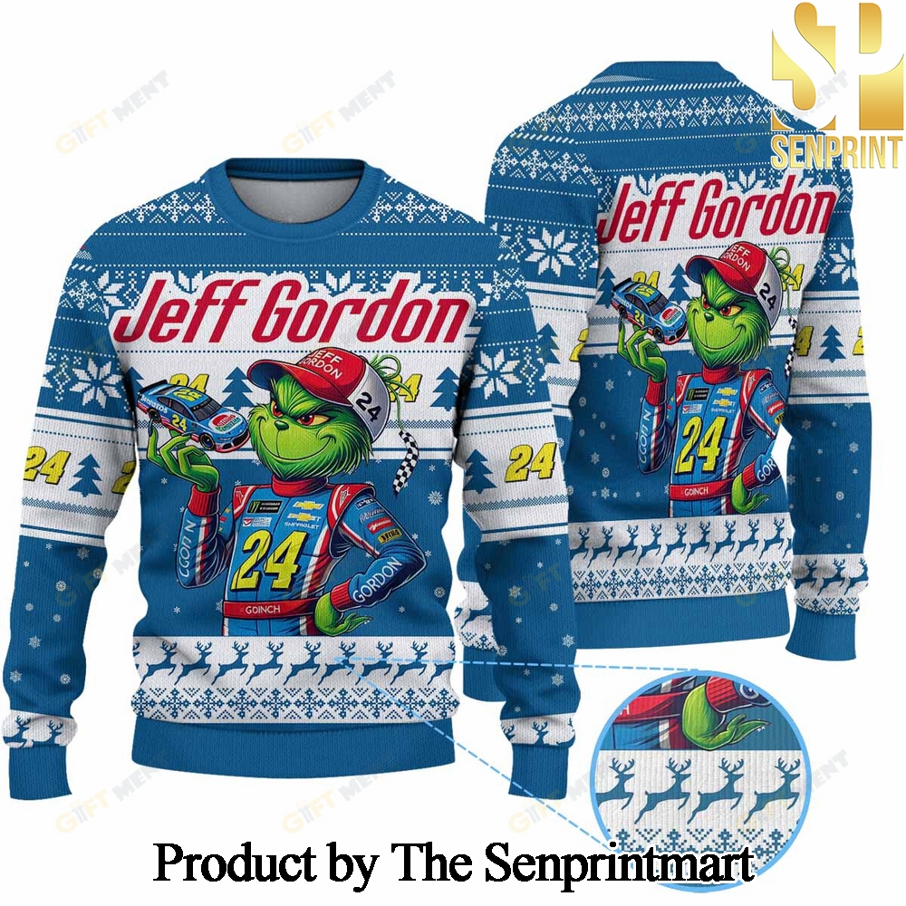 Premium Jeff Gordon Grinch For Christmas Gifts Knitting Pattern Sweater SEN0132