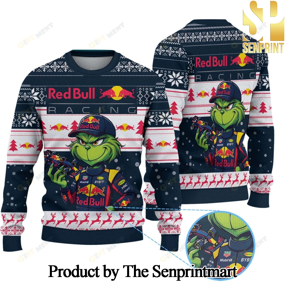 Red Bull Racing x Grinch 3D Printed Ugly Christmas Sweater SEN0161