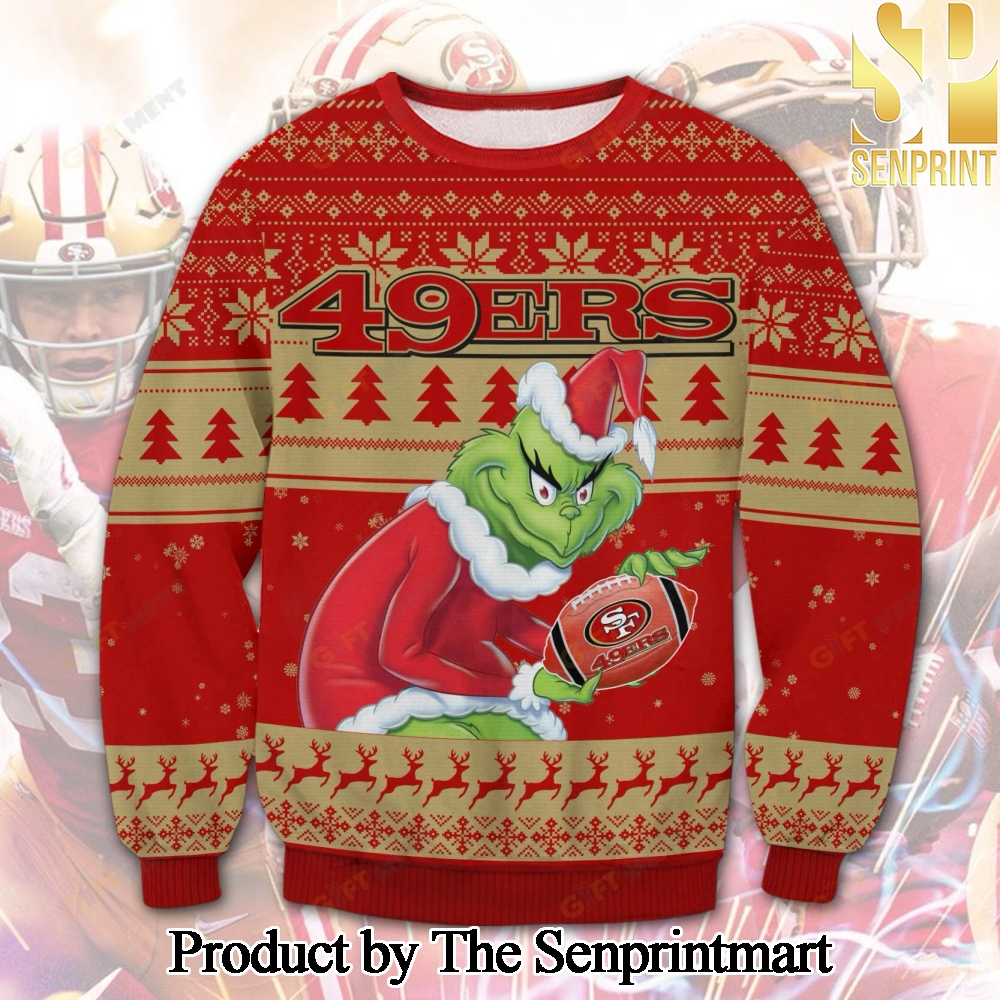 San Francisco 49ers Grinch Ugly Xmas Wool Knitted Sweater SEN0725