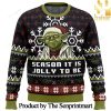 Season It Is Jolly To Be Yoda For Christmas Gifts Ugly Xmas Wool Knitted Sweater SEN0191