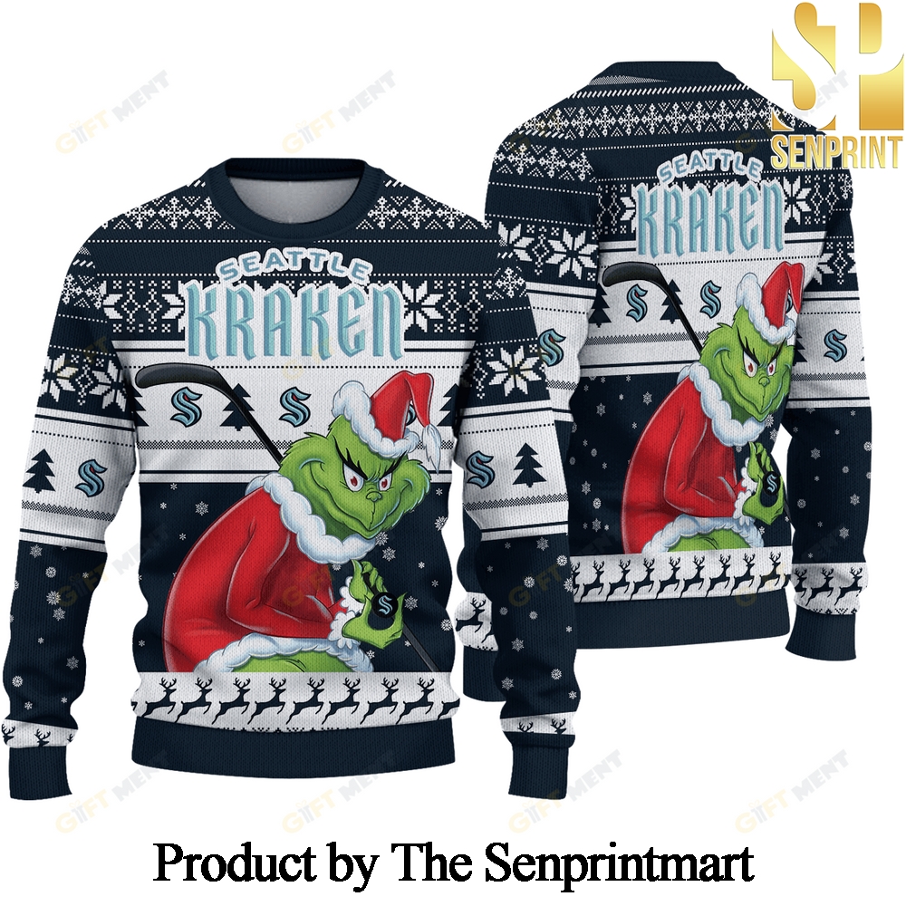 Seattle Kraken For Christmas Gifts Ugly Xmas Wool Knitted Sweater SEN0170