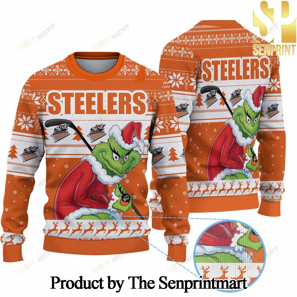 Sheffield Steelers Grinch Ugly Christmas Holiday Sweater SEN0117