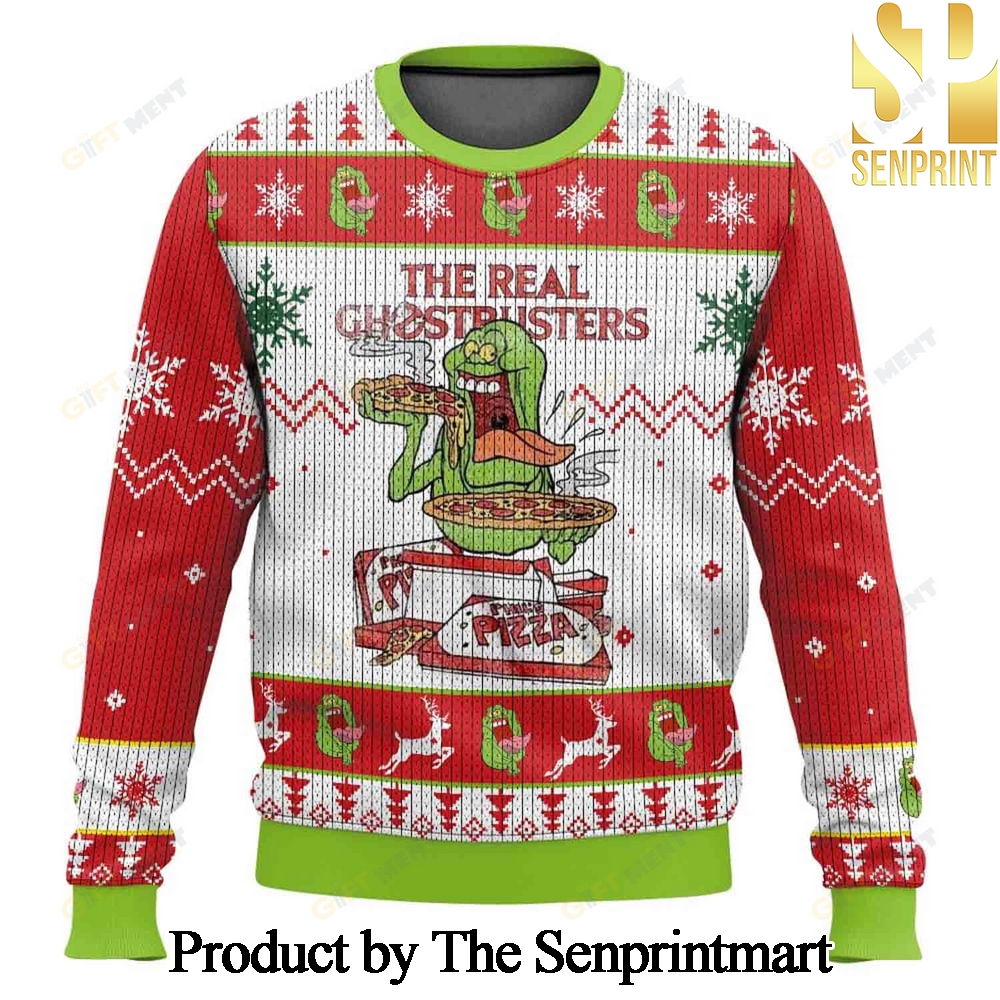 Slimer – The Real Ghostbusters Ugly Christmas Wool Knitted Sweater SEN0346