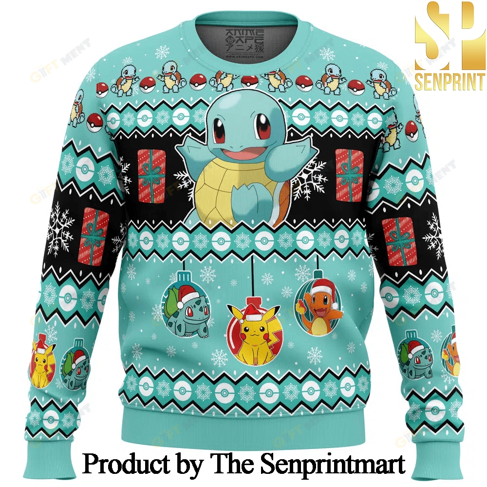 Squirtle I Choose You Pokemon Ugly Wool Sweater SEN0250