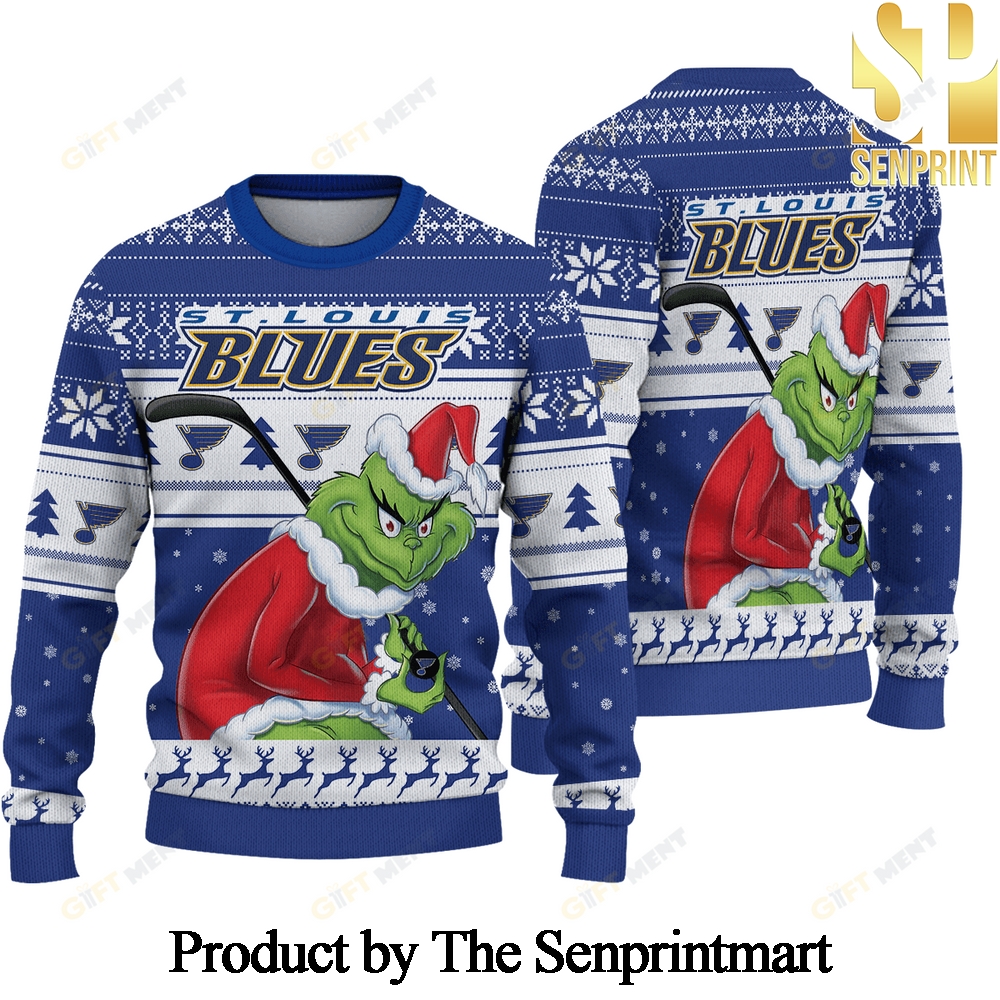 St. Louis Blues For Christmas Gifts Ugly Christmas Wool Knitted Sweater SEN0568