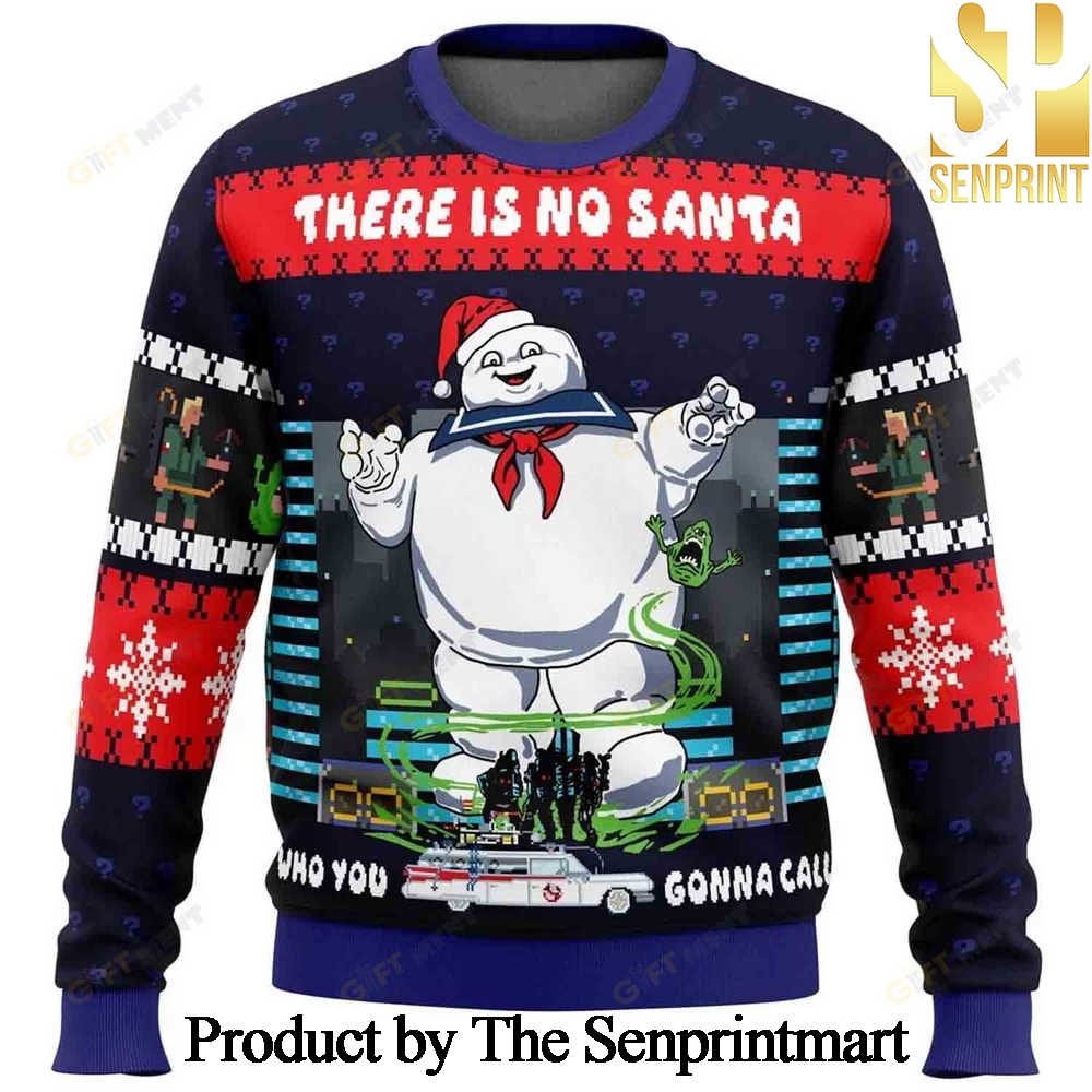 There Is No Santa Ghostbusters Ugly Christmas Sweater SEN0345