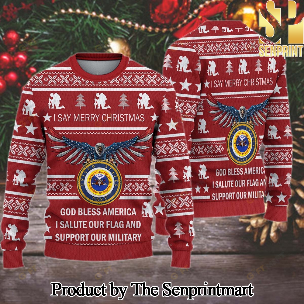 USS Mazama AE 9 For Christmas Gifts Christmas Ugly Wool Knitted Sweater SEN0592