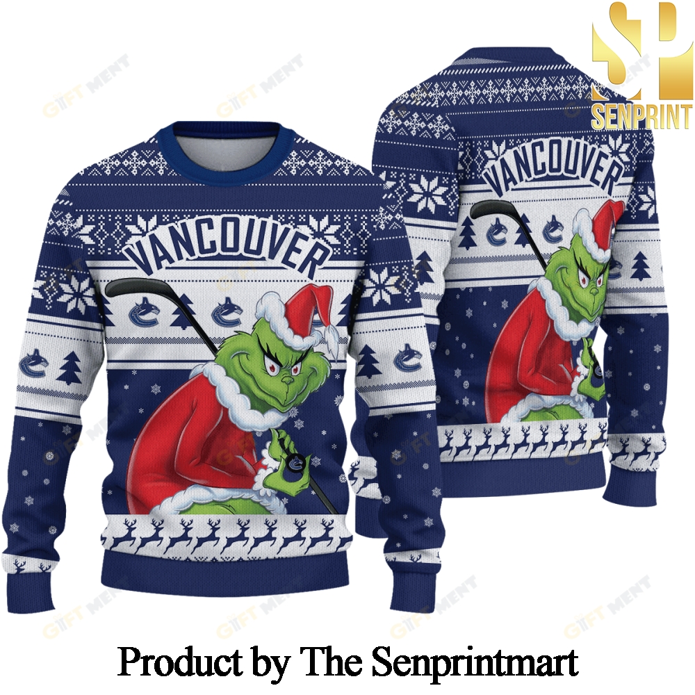 Vancouver Canucks Ugly Christmas Wool Knitted Sweater SEN0577