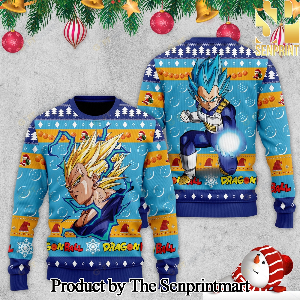 Vegeta For Christmas Gifts Ugly Xmas Wool Knitted Sweater SEN0359