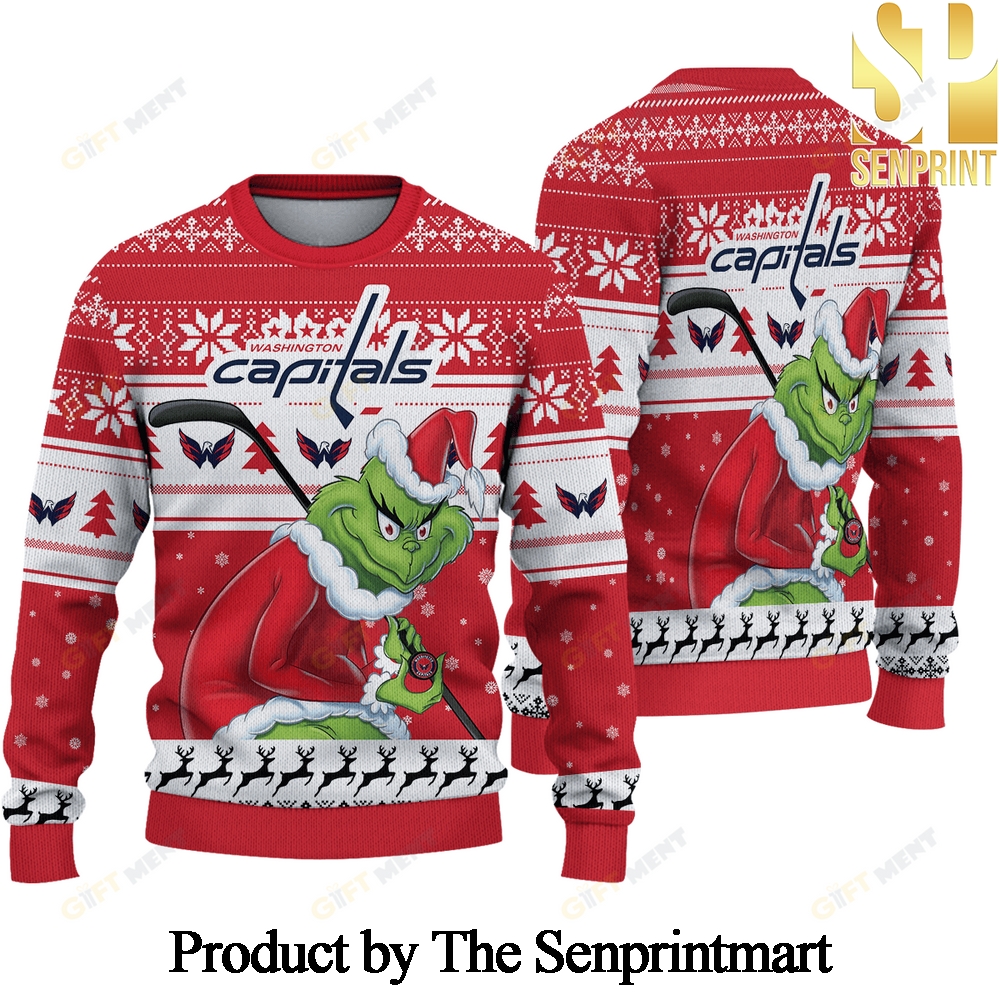 Washington Capitals For Christmas Gifts Ugly Christmas Wool Knitted Sweater SEN0589