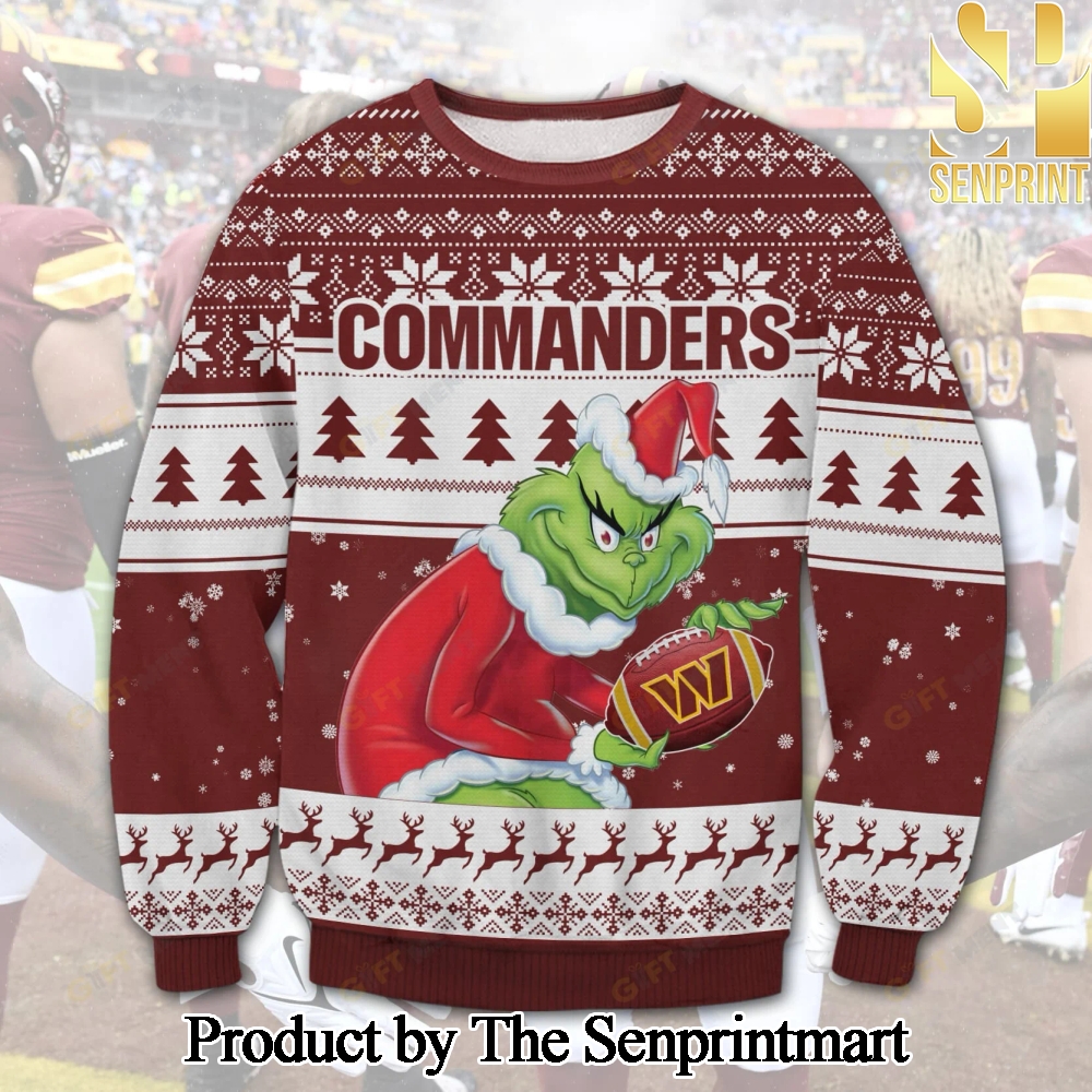 Washington Commanders Grinch Gift Ideas Sweater SEN0721