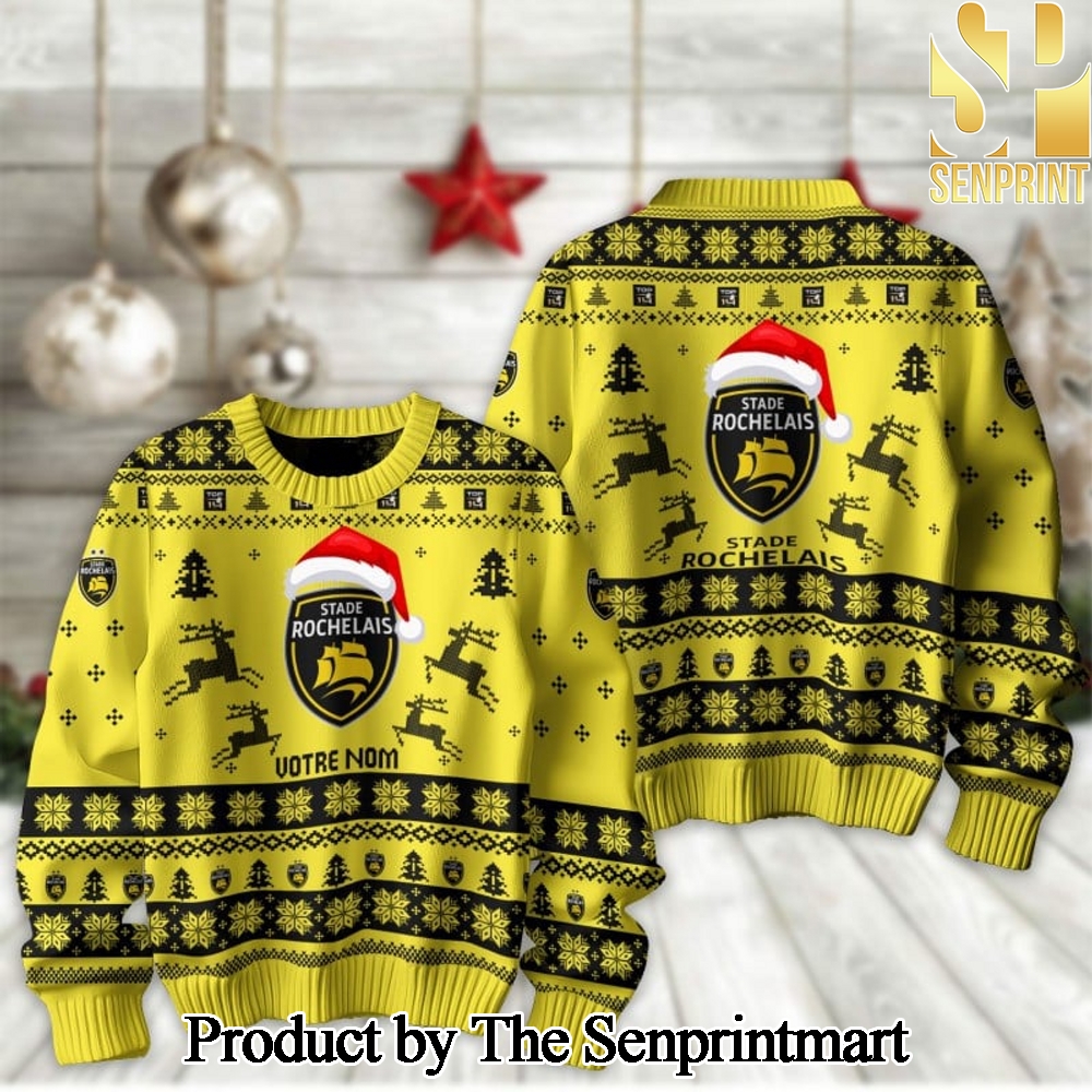 TOP 14 Rugby Union Stade Rochelais 3D Printed Ugly Christmas Sweater SEN2223