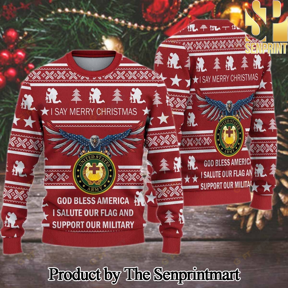 143rd Evacuation Hospital Wool Holiday Sweater SEN0438