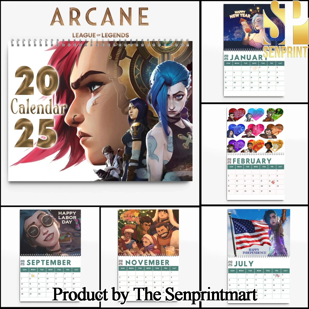 Arcane Characters Gift Ideas All Over Print Calendar SEN0550