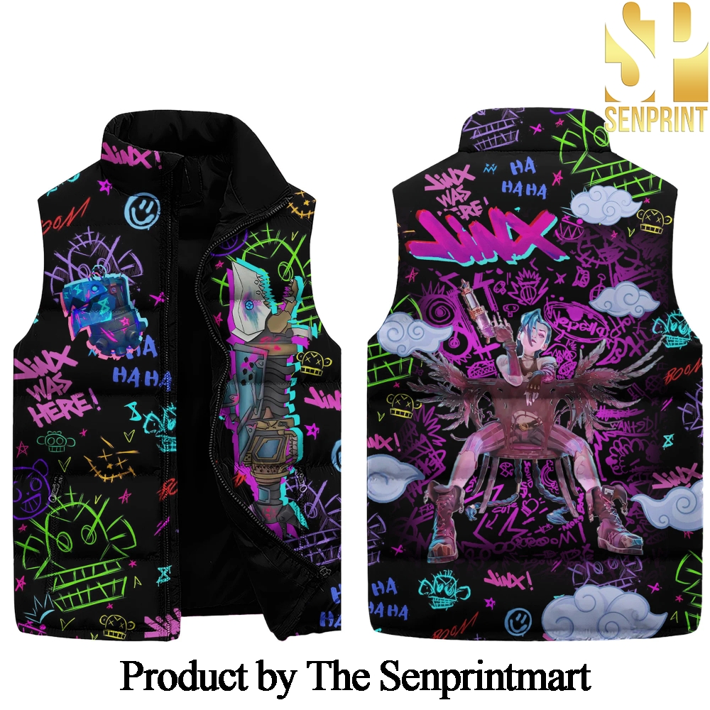 Arcane Jinx Gift Ideas All Over Printed Sleeveless Puffer Vest SEN0514