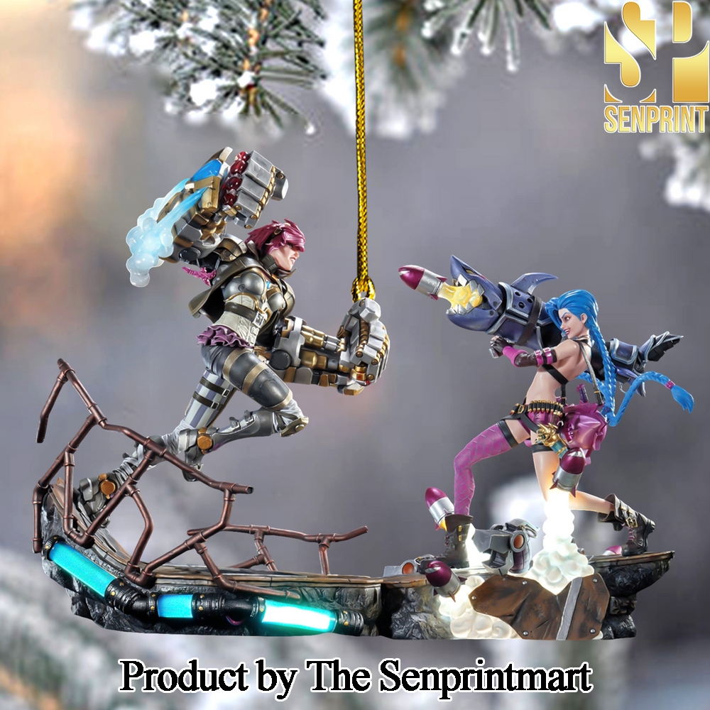 Arcane Vi and Jinx Gift Ideas Full Printed Christmas Ornaments SEN0530