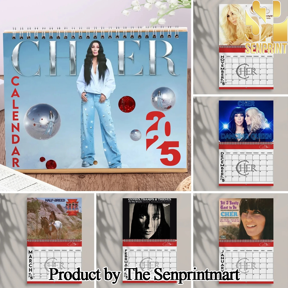 Cher For Fans All Over Printed Wall Hanging Calendar SEN0621